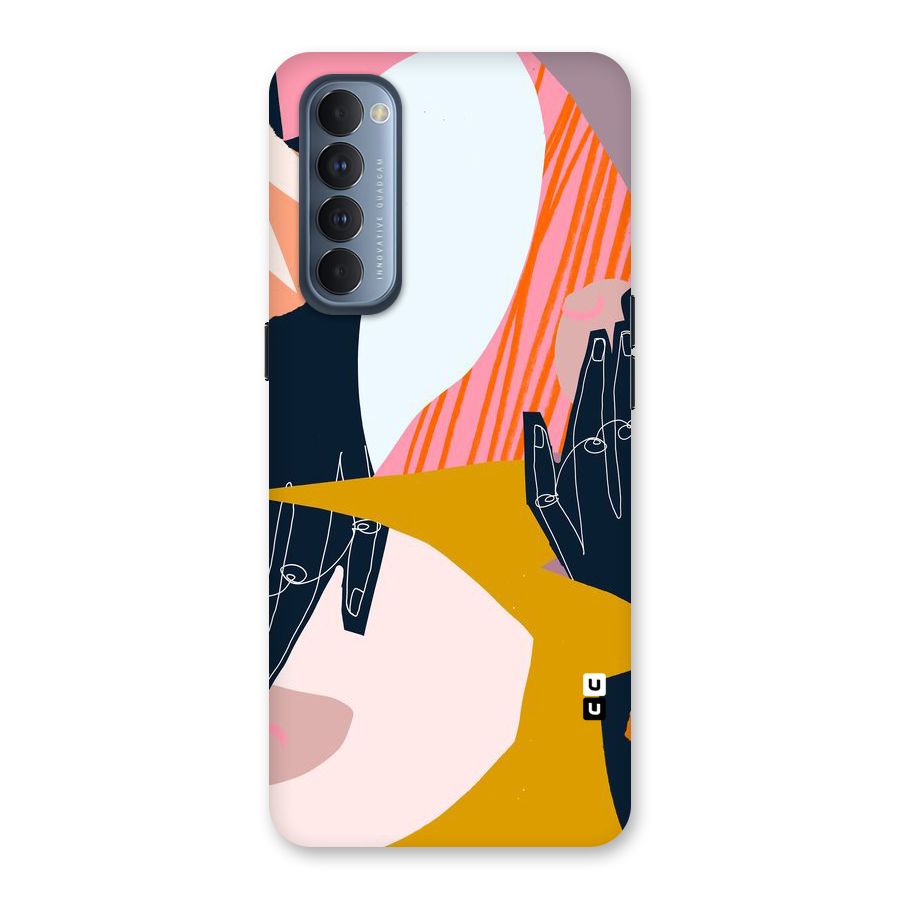 Abstract Hands Back Case for Reno4 Pro