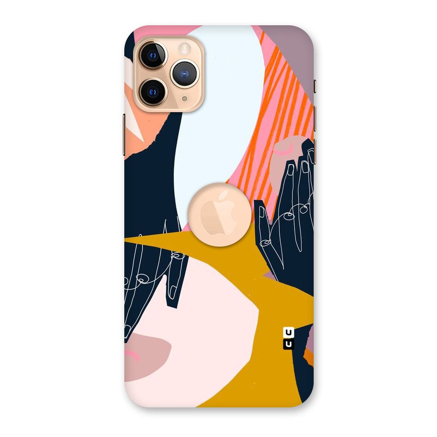 Abstract Hands Back Case for iPhone 11 Pro Max Logo Cut
