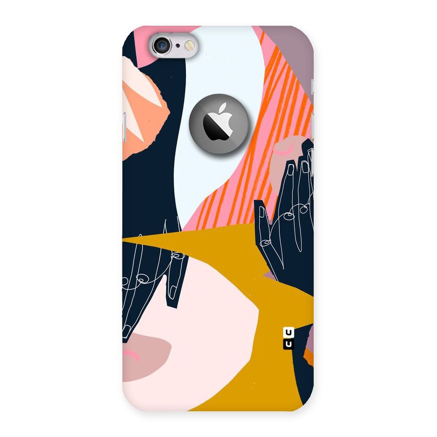 Abstract Hands Back Case for iPhone 6 Logo Cut