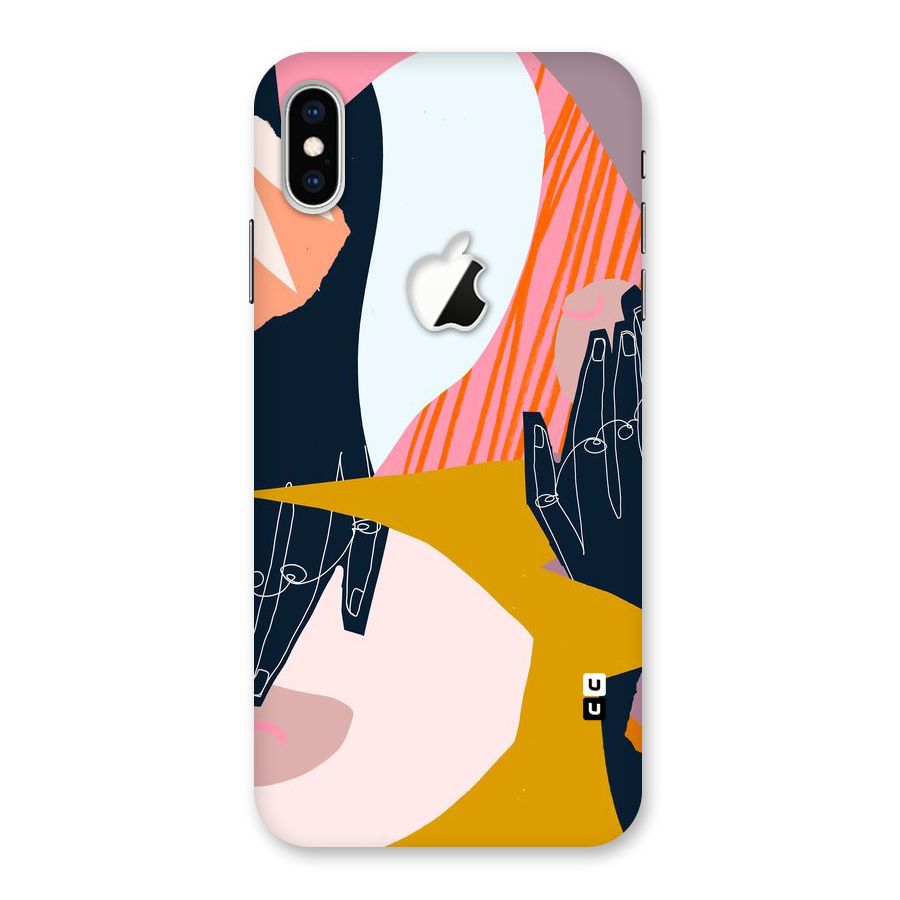 Abstract Hands Back Case for iPhone XS Max Apple Cut