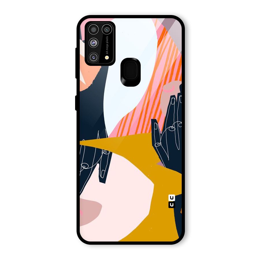 Abstract Hands Glass Back Case for Galaxy F41