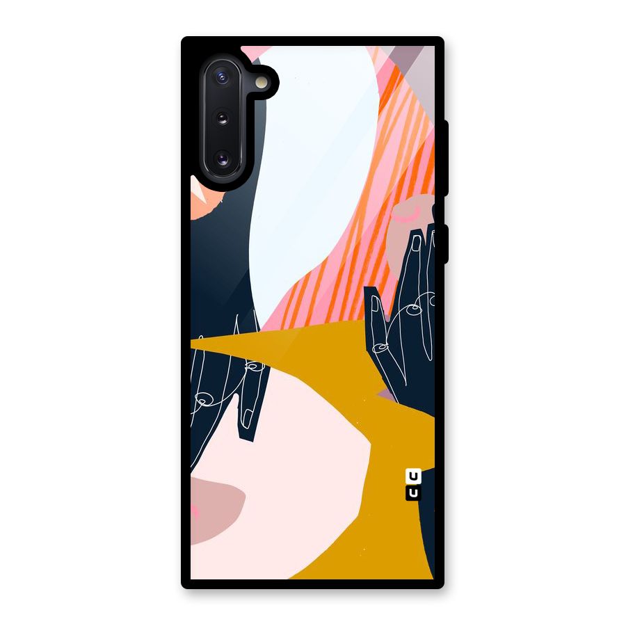 Abstract Hands Glass Back Case for Galaxy Note 10