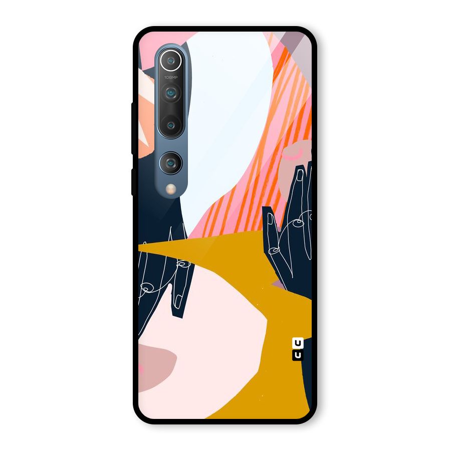 Abstract Hands Glass Back Case for Mi 10