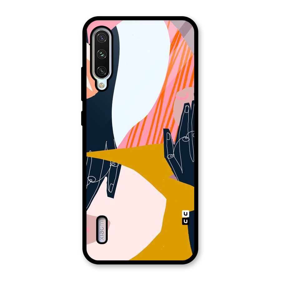 Abstract Hands Glass Back Case for Mi A3