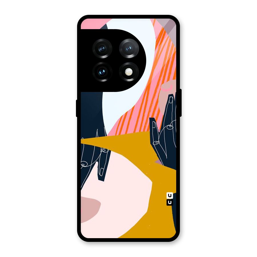 Abstract Hands Glass Back Case for OnePlus 11