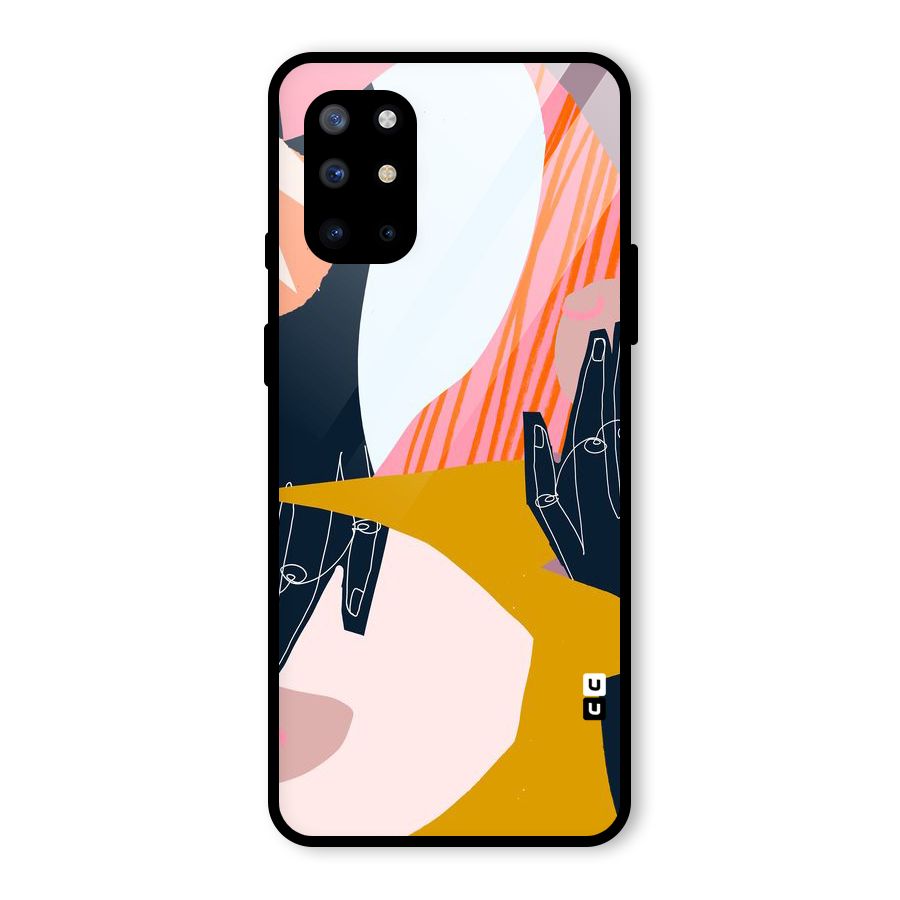 Abstract Hands Glass Back Case for OnePlus 8T