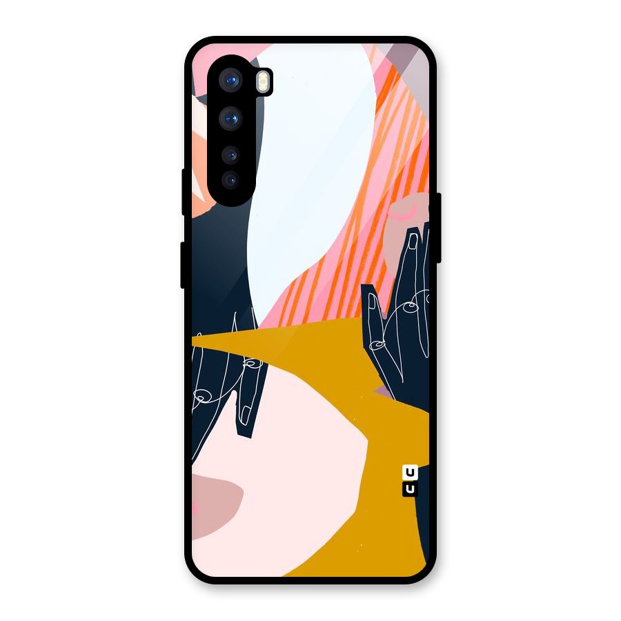 Abstract Hands Glass Back Case for OnePlus Nord