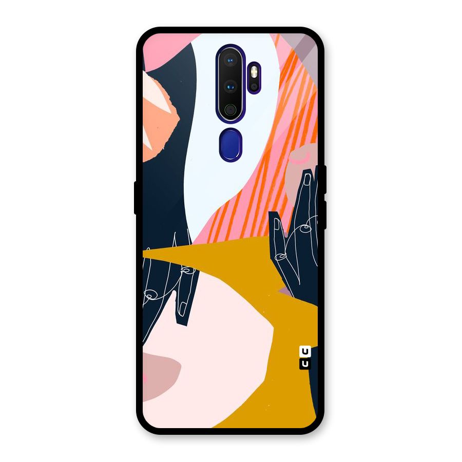 Abstract Hands Glass Back Case for Oppo A9 (2020)