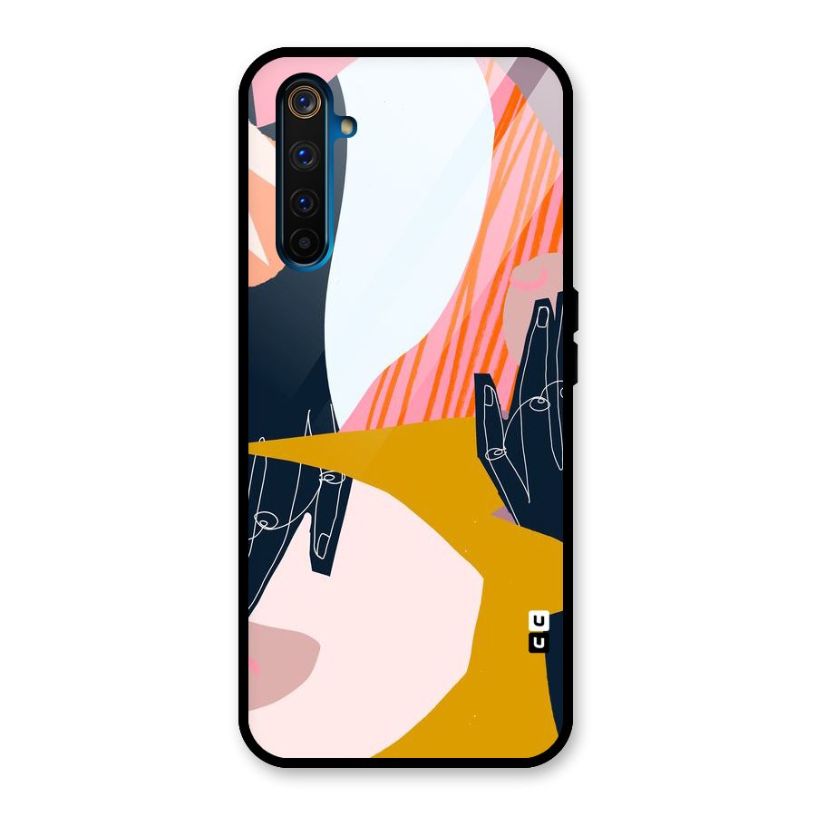 Abstract Hands Glass Back Case for Realme 6 Pro