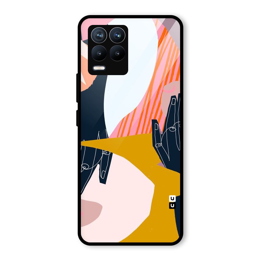 Abstract Hands Glass Back Case for Realme 8