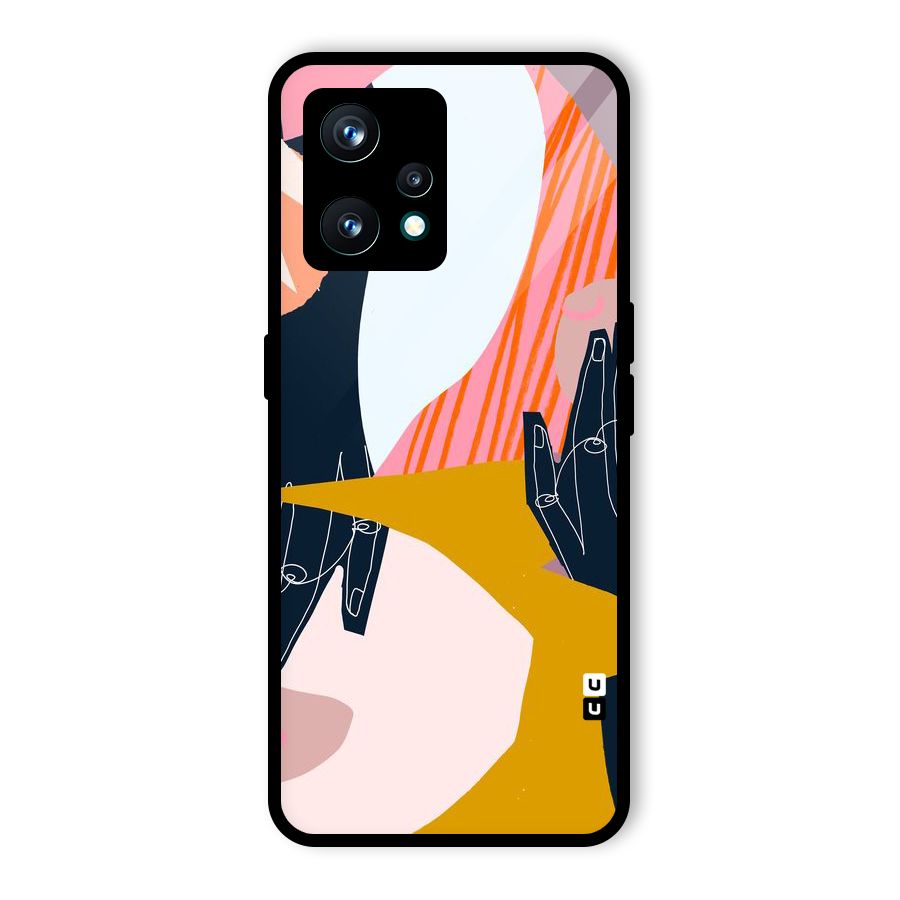 Abstract Hands Glass Back Case for Realme 9 Pro Plus 5G