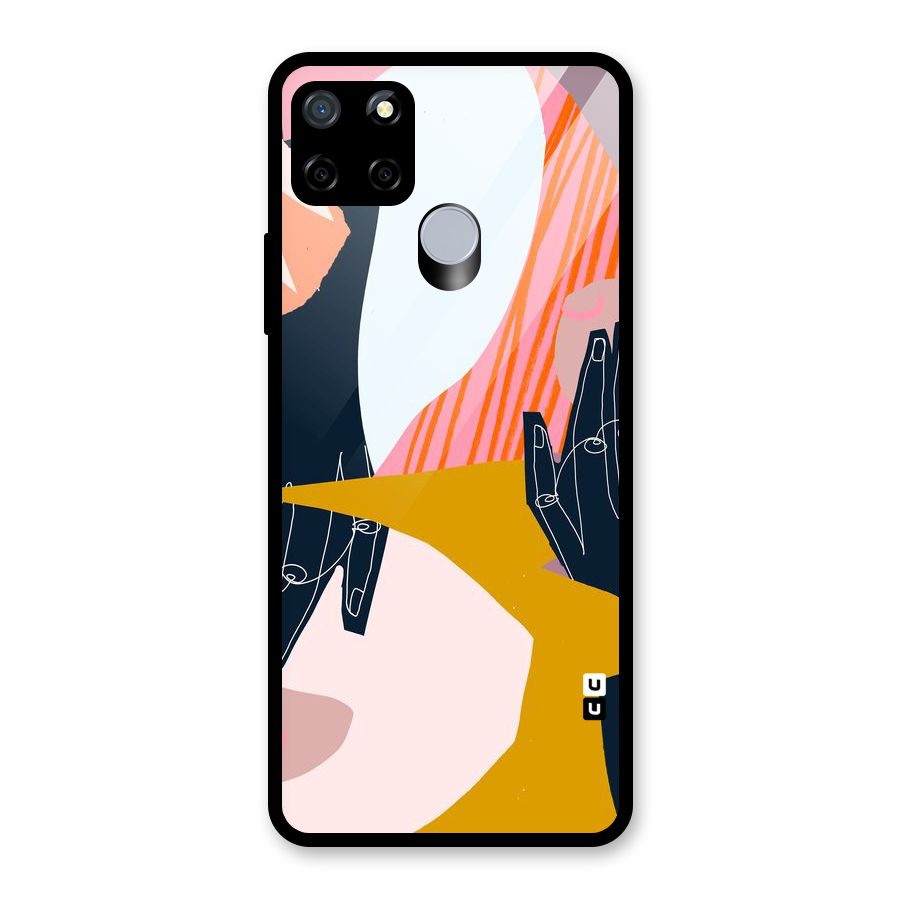 Abstract Hands Glass Back Case for Realme C12
