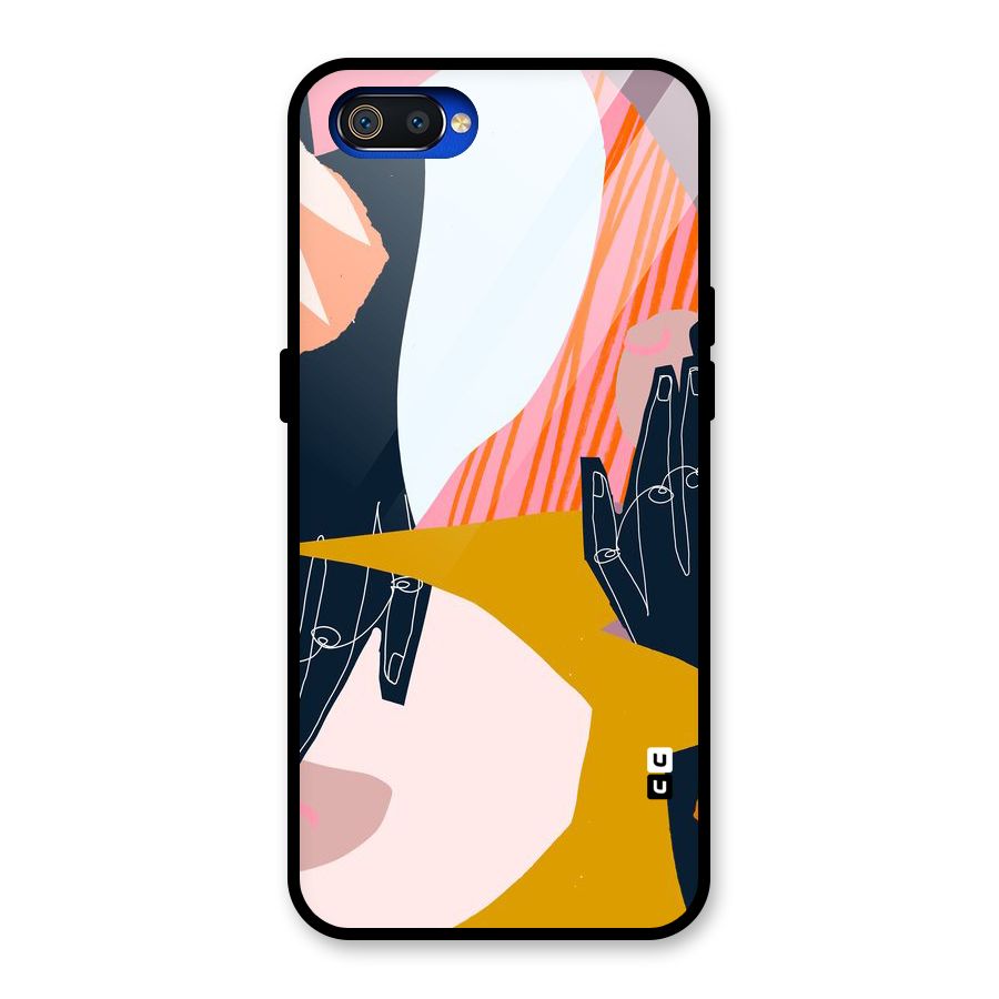 Abstract Hands Glass Back Case for Realme C2