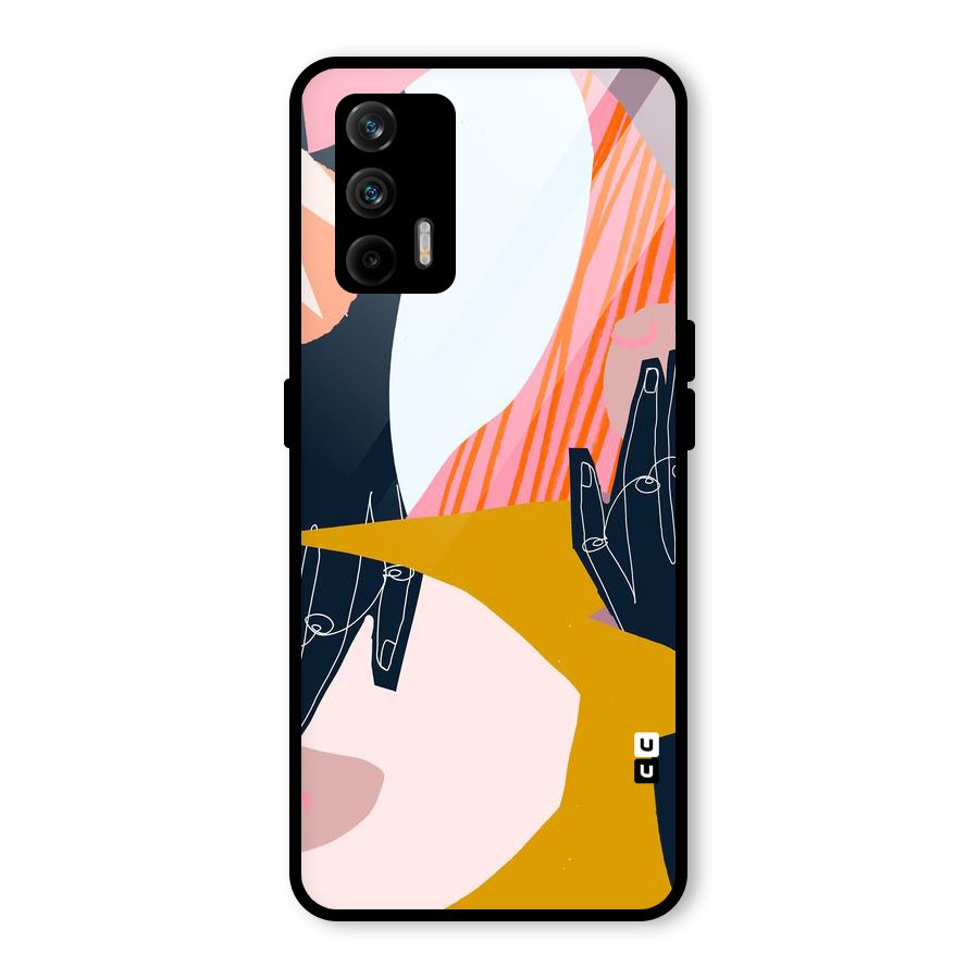 Abstract Hands Glass Back Case for Realme GT 5G