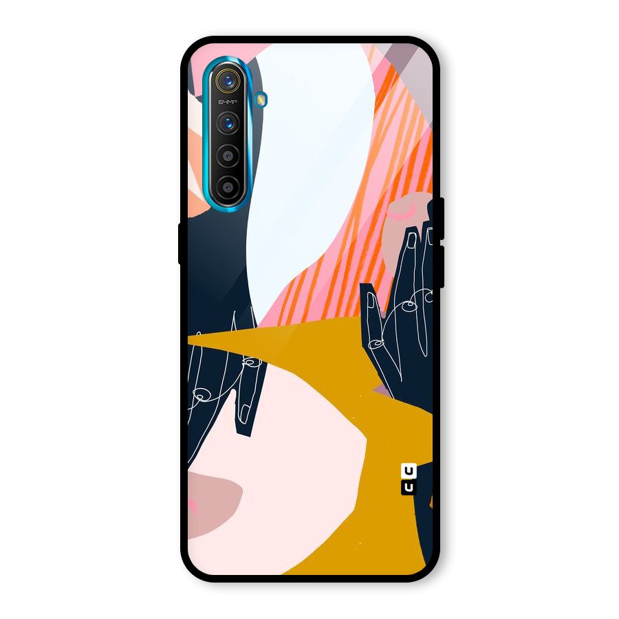 Abstract Hands Glass Back Case for Realme X2