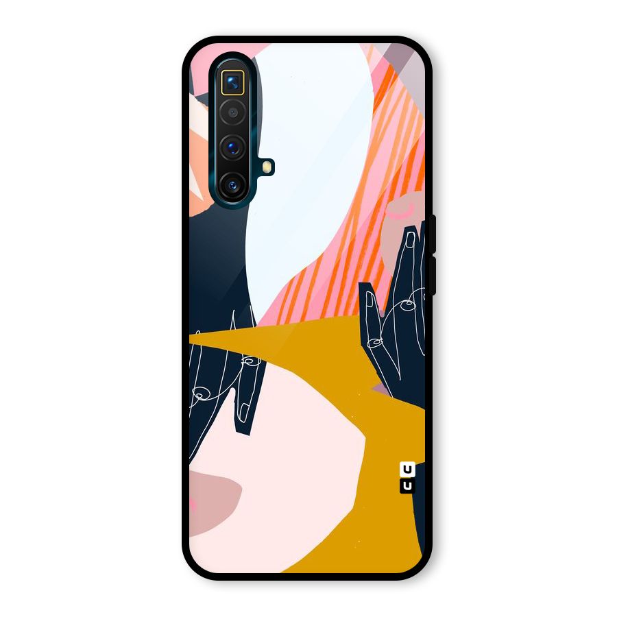 Abstract Hands Glass Back Case for Realme X3 SuperZoom