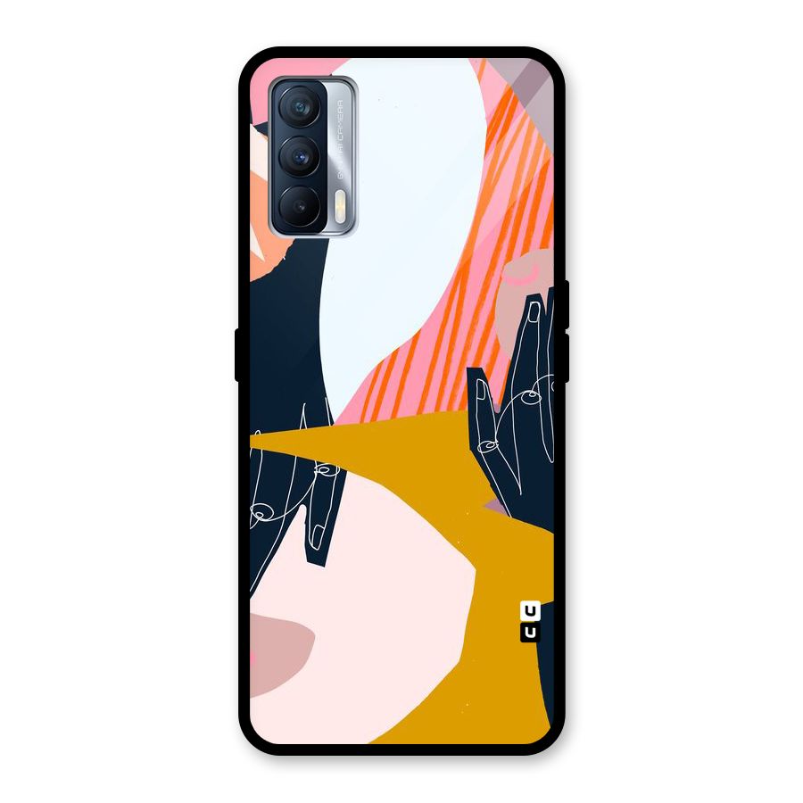 Abstract Hands Glass Back Case for Realme X7