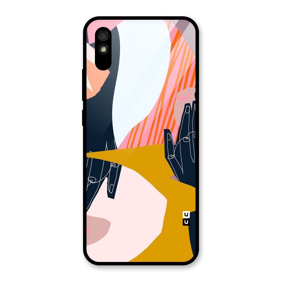 Abstract Hands Glass Back Case for Redmi 9i