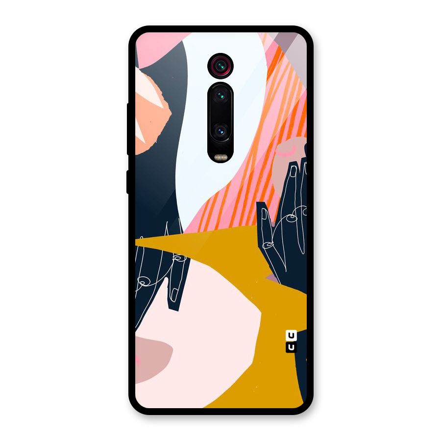Abstract Hands Glass Back Case for Redmi K20 Pro