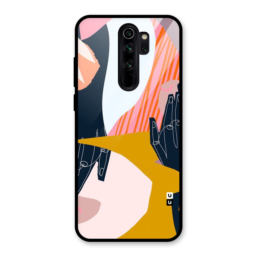 Abstract Hands Glass Back Case for Redmi Note 8 Pro