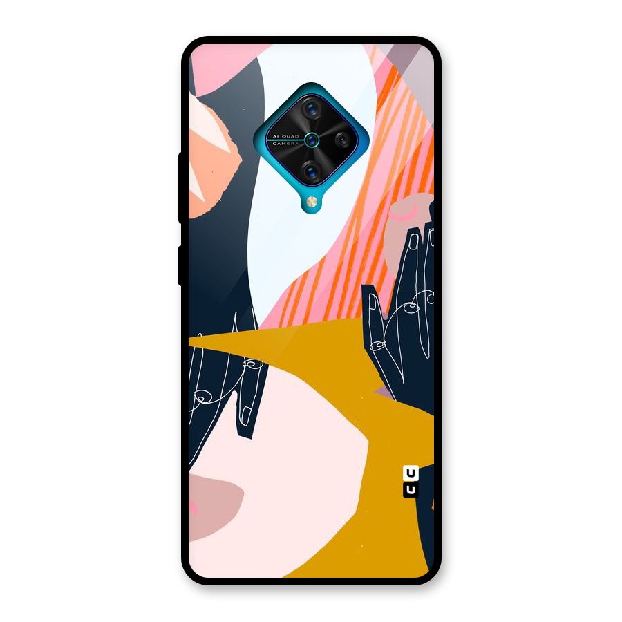 Abstract Hands Glass Back Case for Vivo S1 Pro