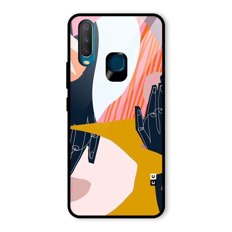 Abstract Hands Glass Back Case for Vivo U10