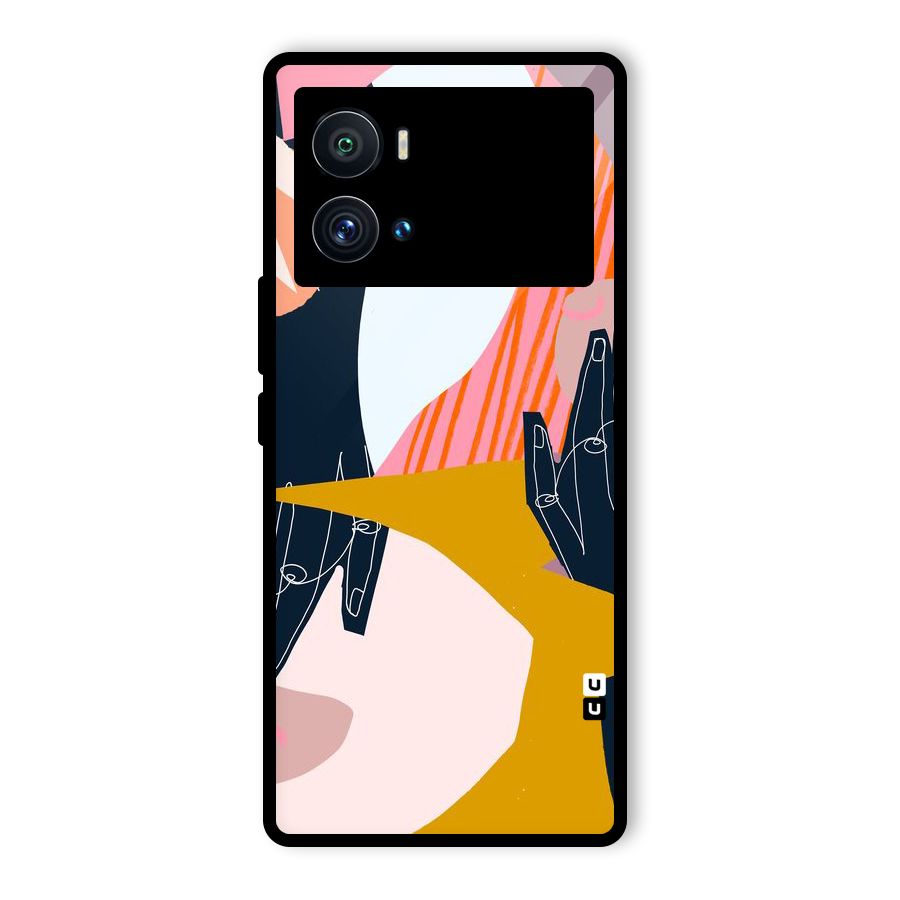 Abstract Hands Glass Back Case for Vivo iQOO 9 Pro