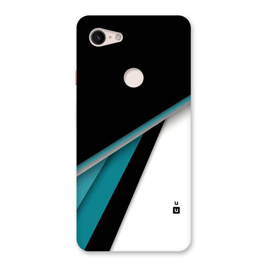 Abstract Lines Of Blue Back Case for Google Pixel 3 XL