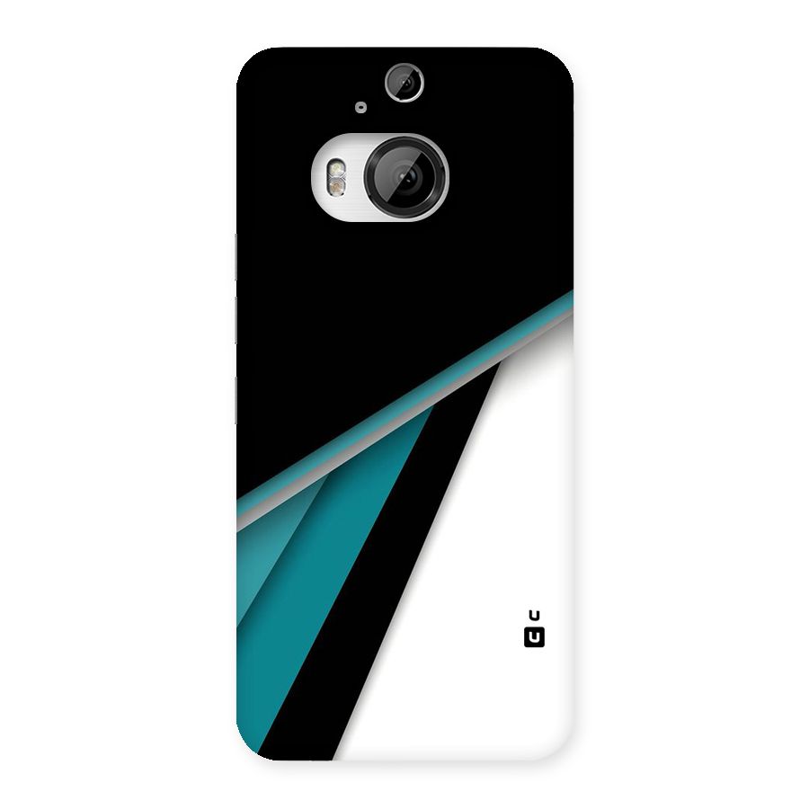 Abstract Lines Of Blue Back Case for HTC One M9 Plus