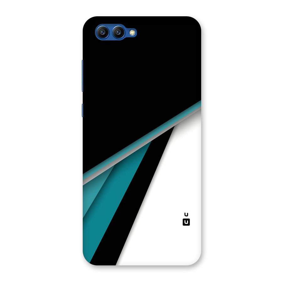 Abstract Lines Of Blue Back Case for Honor View 10