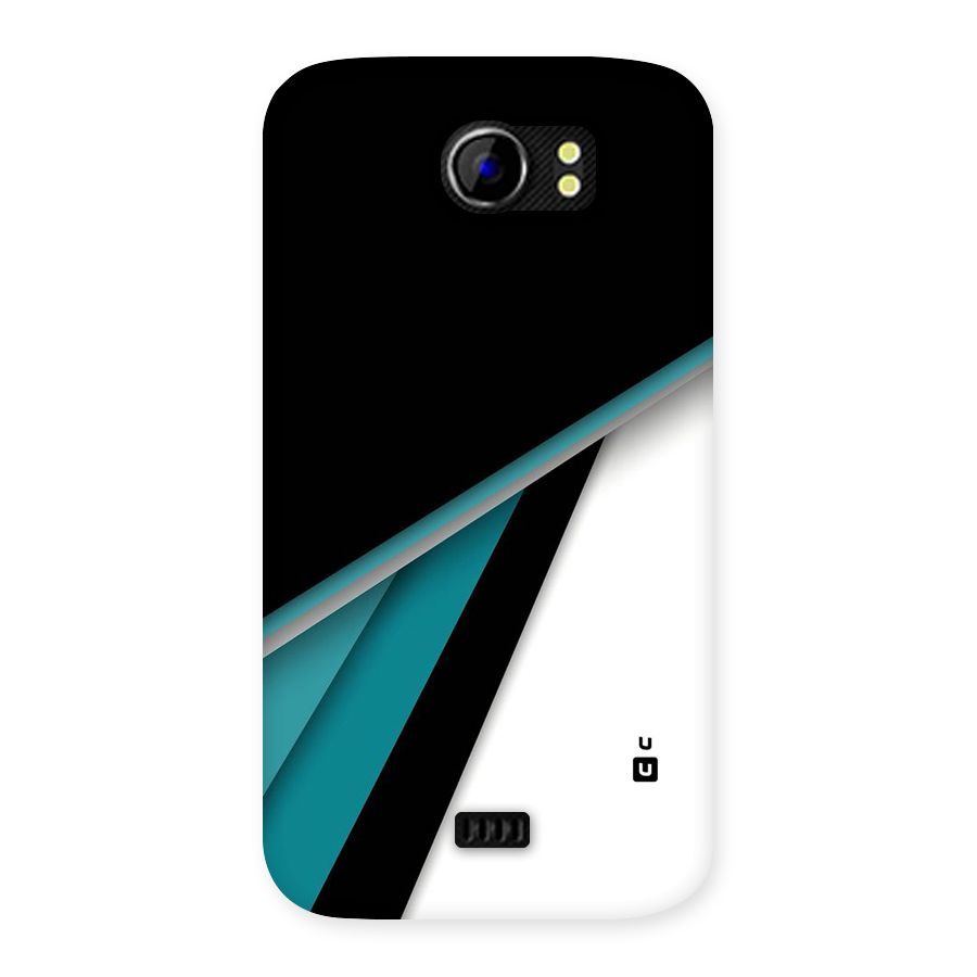 Abstract Lines Of Blue Back Case for Micromax Canvas 2 A110