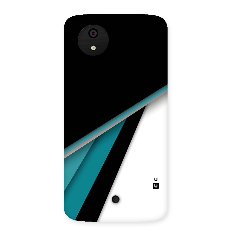 Abstract Lines Of Blue Back Case for Micromax Canvas A1