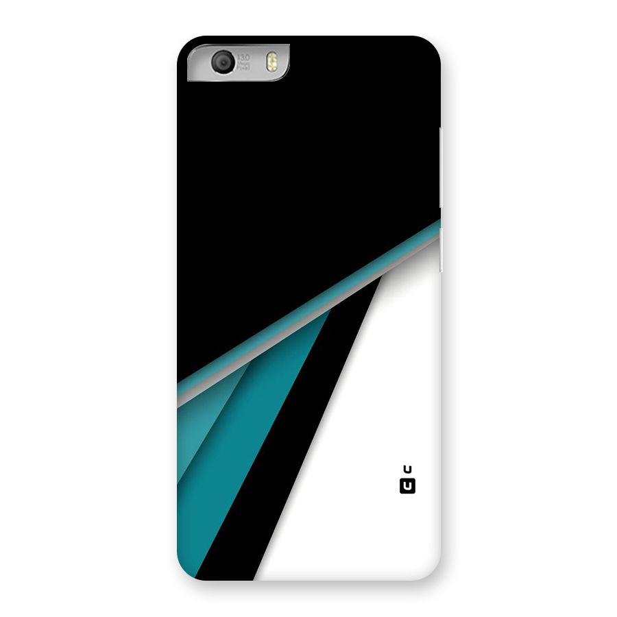 Abstract Lines Of Blue Back Case for Micromax Canvas Knight 2