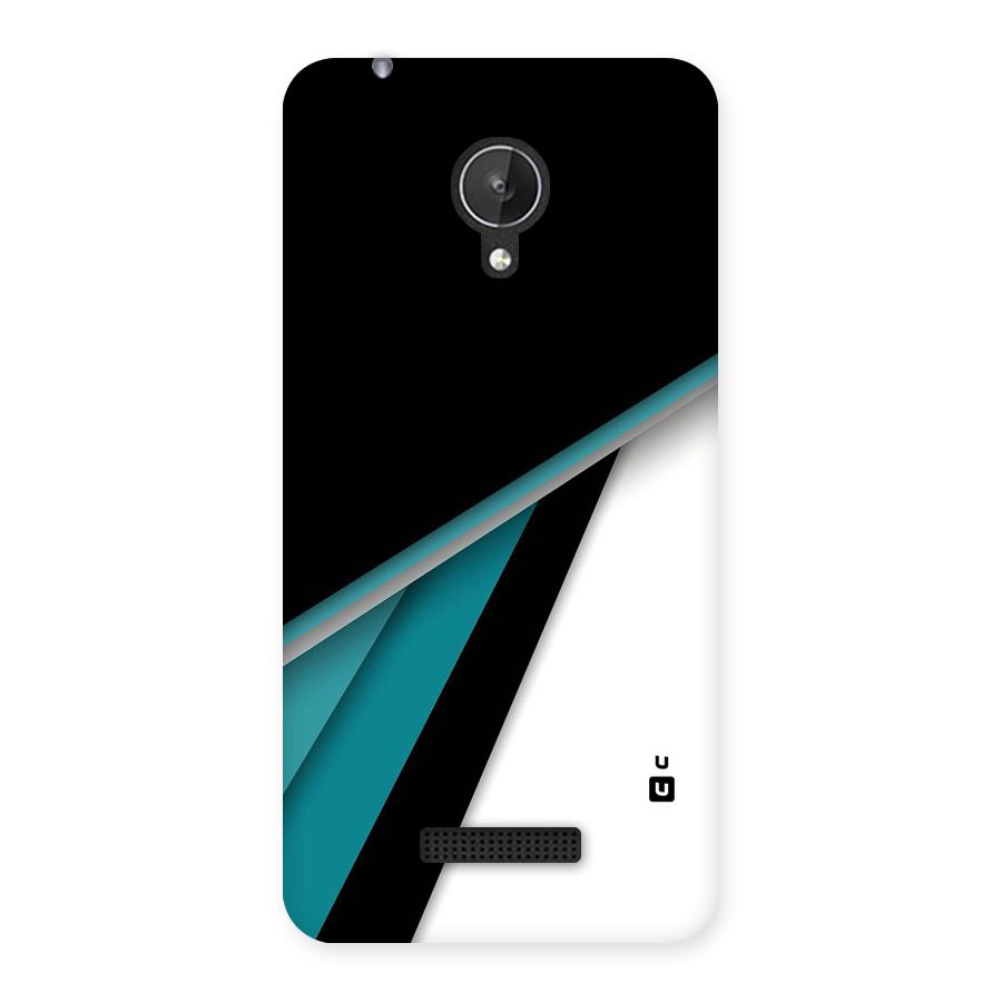Abstract Lines Of Blue Back Case for Micromax Canvas Spark Q380