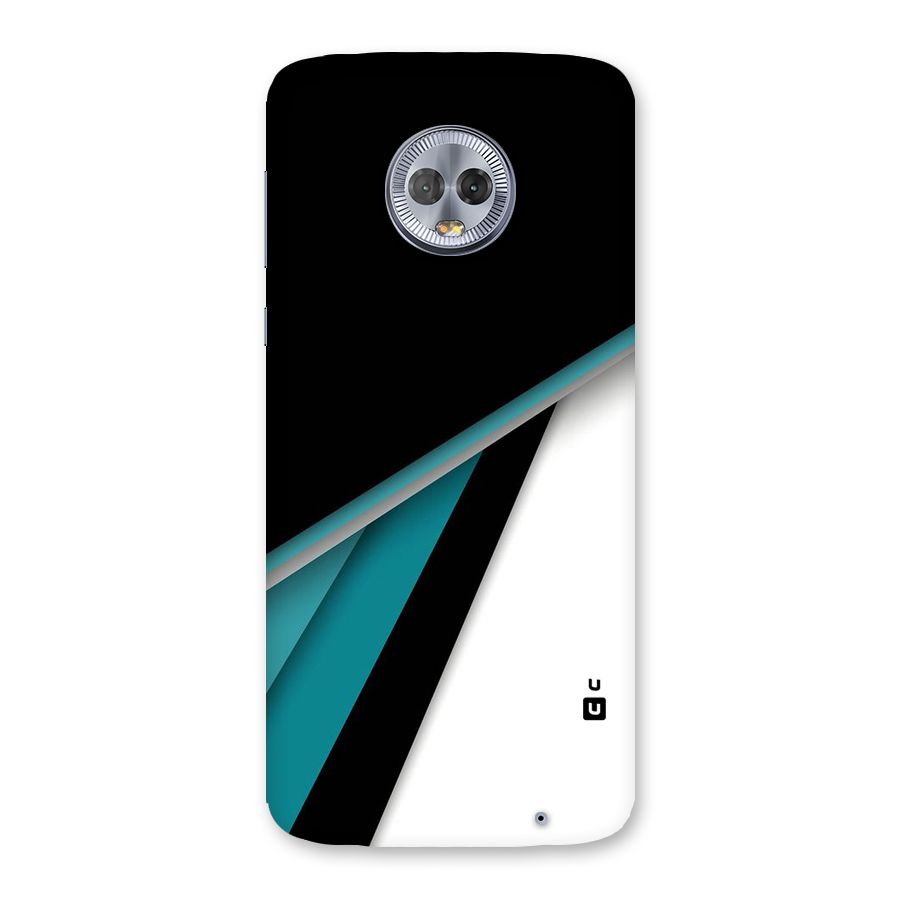 Abstract Lines Of Blue Back Case for Moto G6 Plus