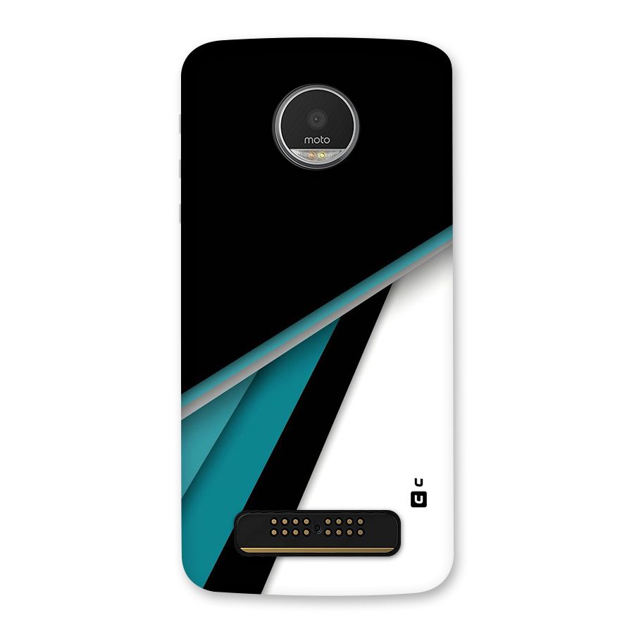Abstract Lines Of Blue Back Case for Moto Z Play