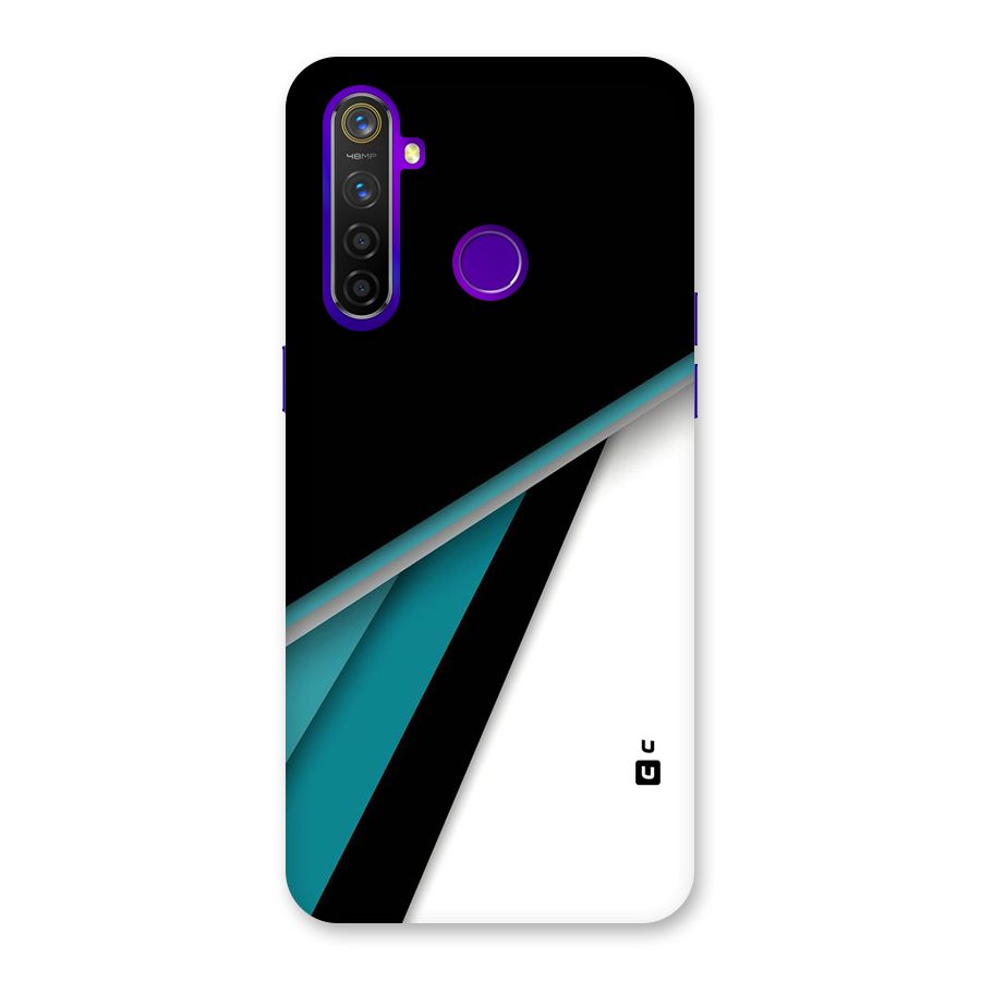 Abstract Lines Of Blue Back Case for Realme 5 Pro
