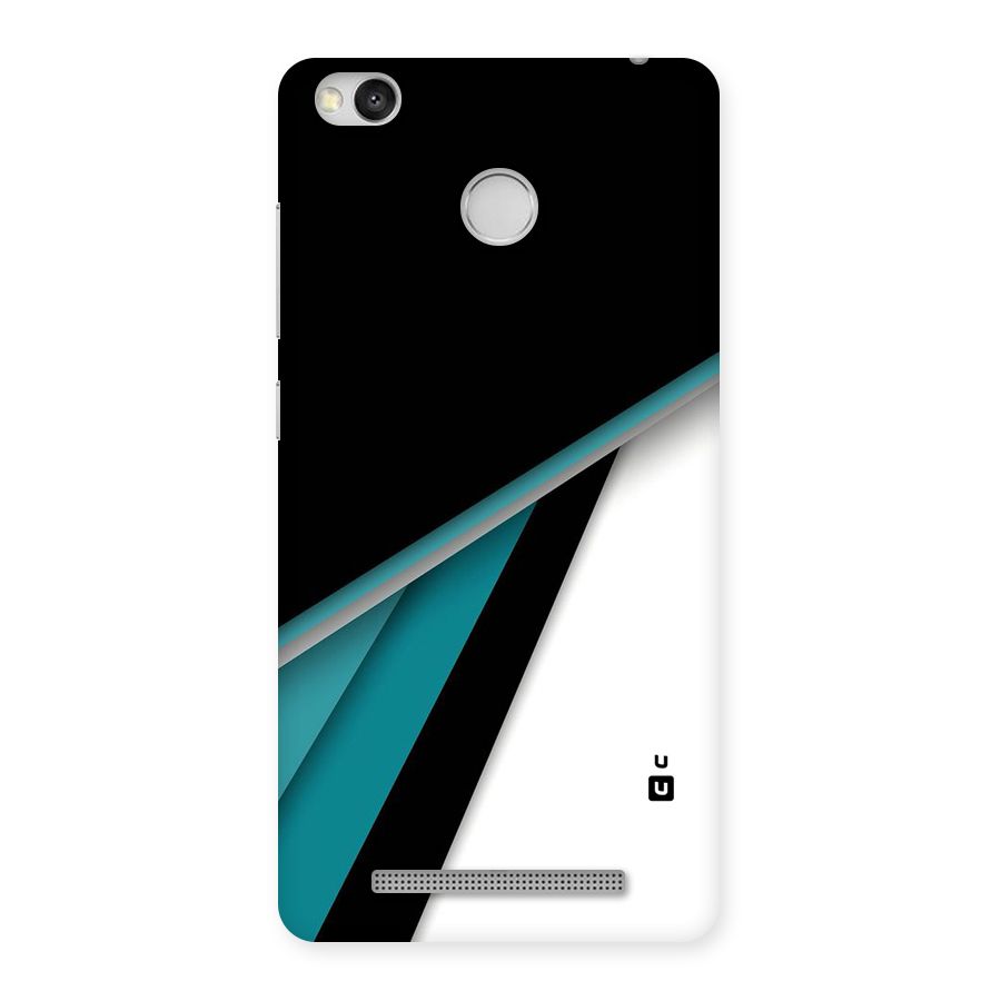Abstract Lines Of Blue Back Case for Redmi 3S Prime