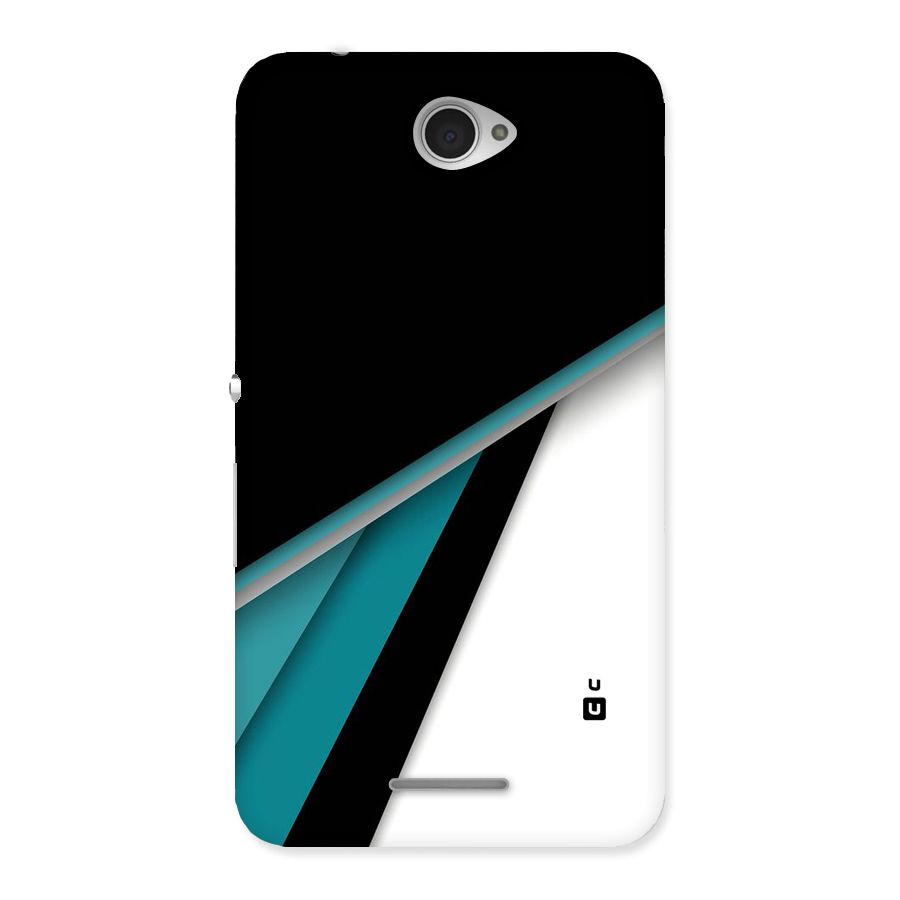 Abstract Lines Of Blue Back Case for Sony Xperia E4