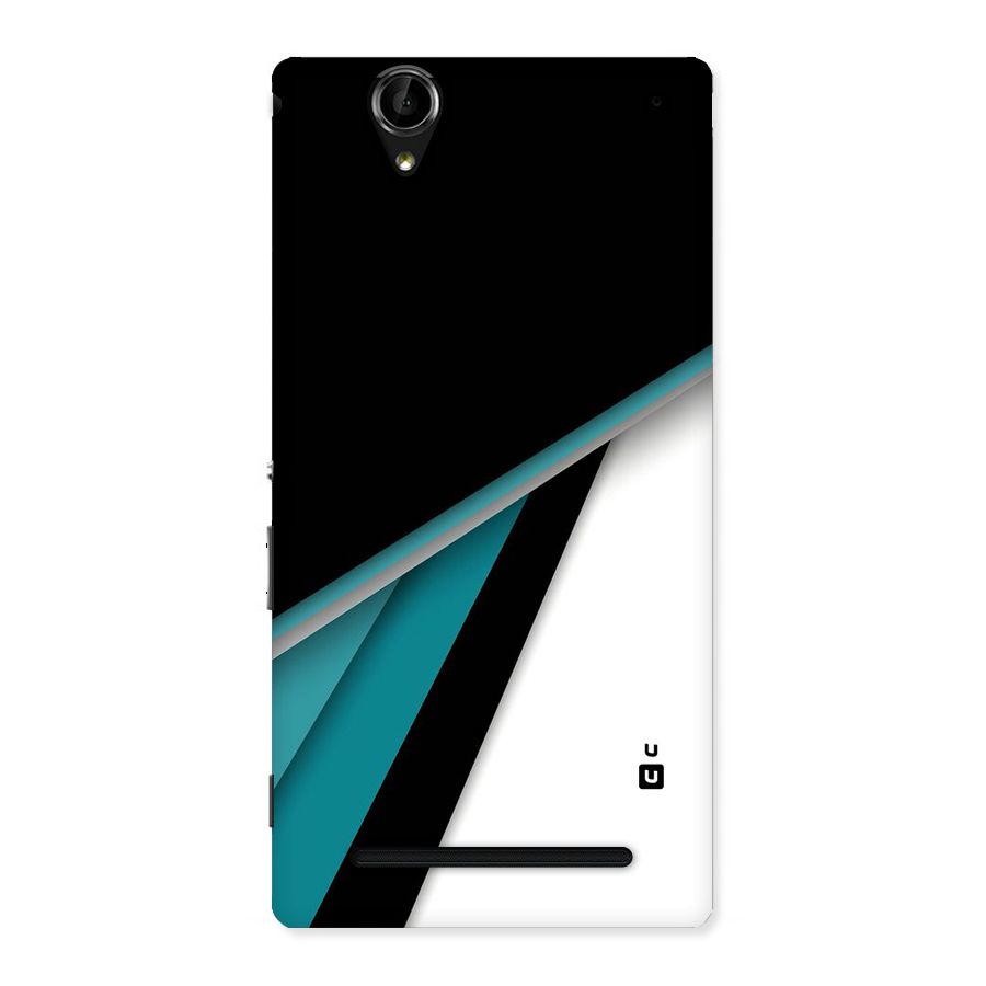 Abstract Lines Of Blue Back Case for Sony Xperia T2