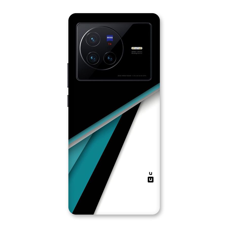 Abstract Lines Of Blue Back Case for Vivo X80