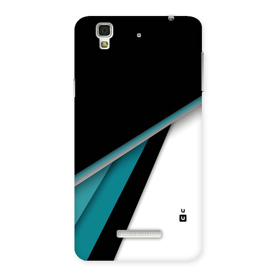 Abstract Lines Of Blue Back Case for Yu Yureka