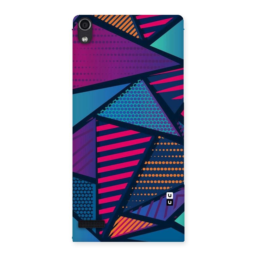 Abstract Lines Polka Back Case for Ascend P6