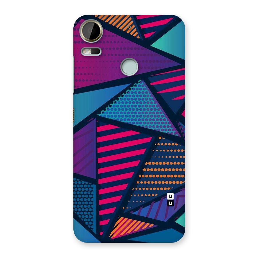 Abstract Lines Polka Back Case for Desire 10 Pro