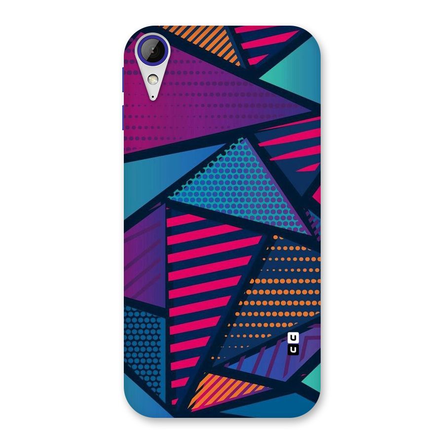 Abstract Lines Polka Back Case for Desire 830