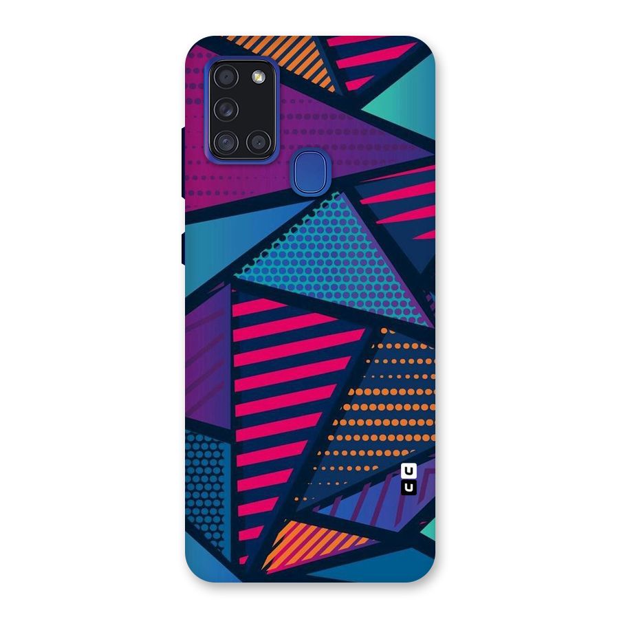 Abstract Lines Polka Back Case for Galaxy A21s