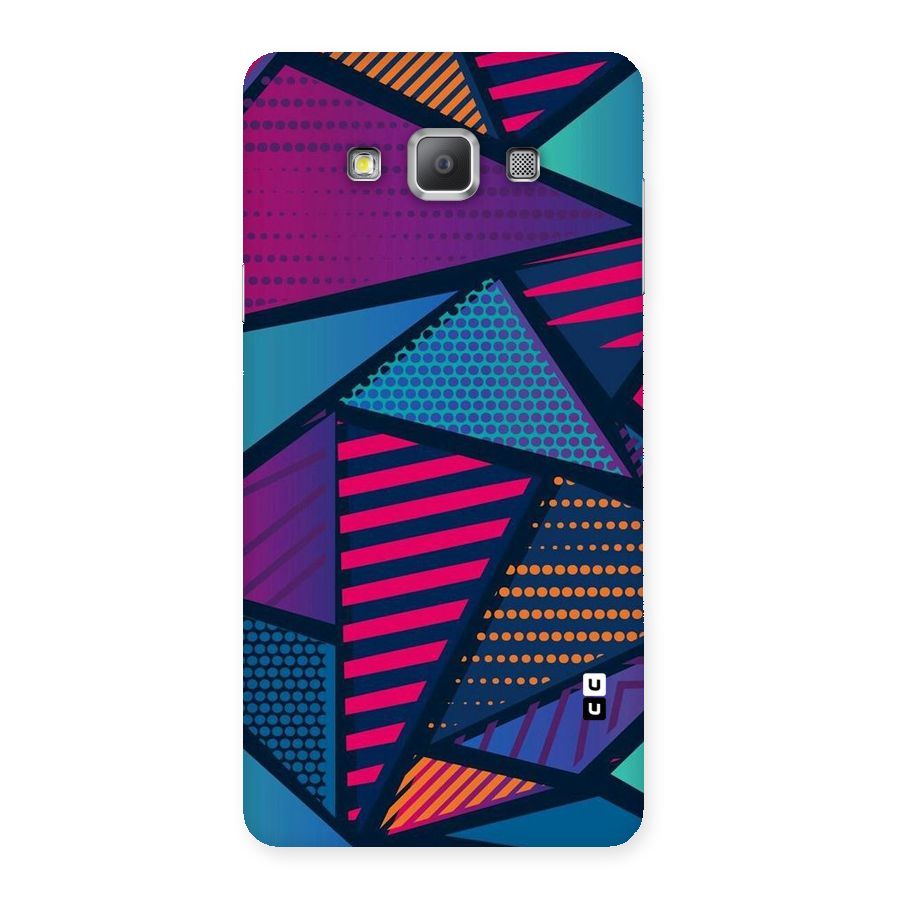 Abstract Lines Polka Back Case for Galaxy A7