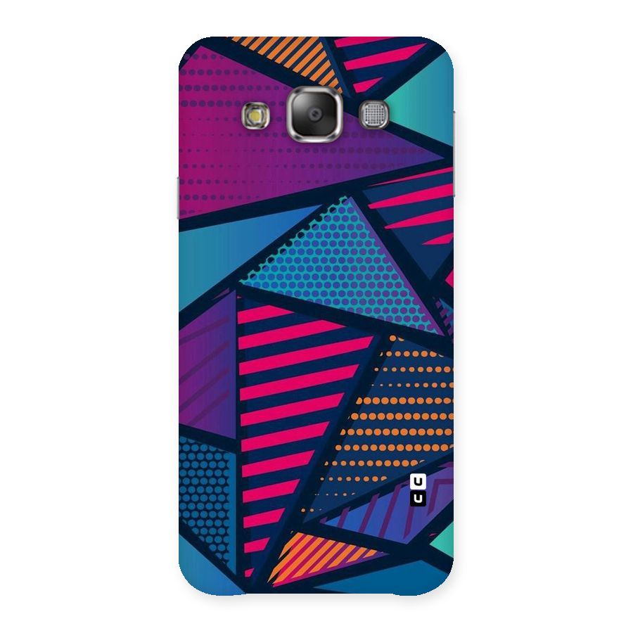 Abstract Lines Polka Back Case for Galaxy E7