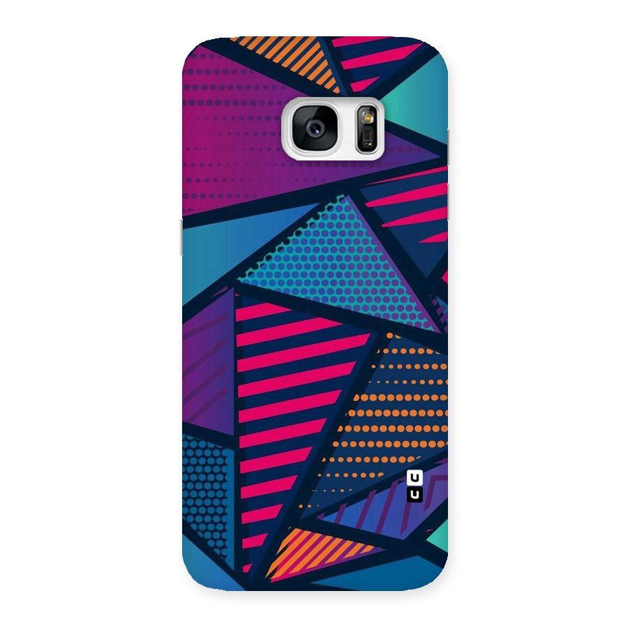 Abstract Lines Polka Back Case for Galaxy S7 Edge