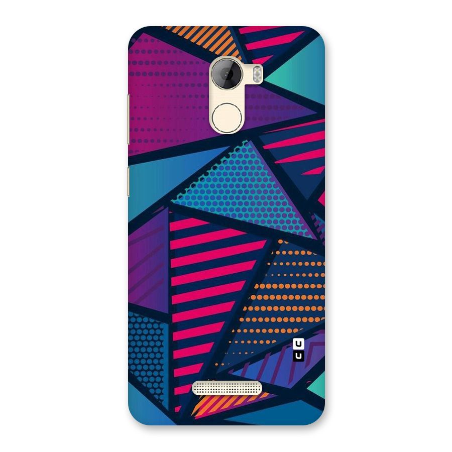 Abstract Lines Polka Back Case for Gionee A1 LIte